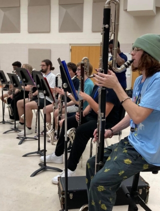 Students performing Clarinet Workshop
